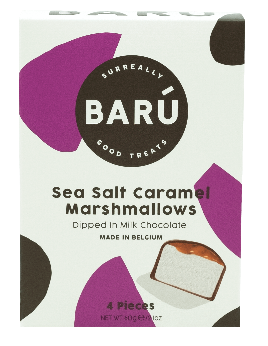 Baru Sea salt caramel marshmallows milk chocolate (4st)