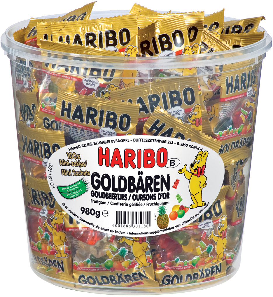 Haribo snoepjes tubo beertjes (100 x 10 gr)